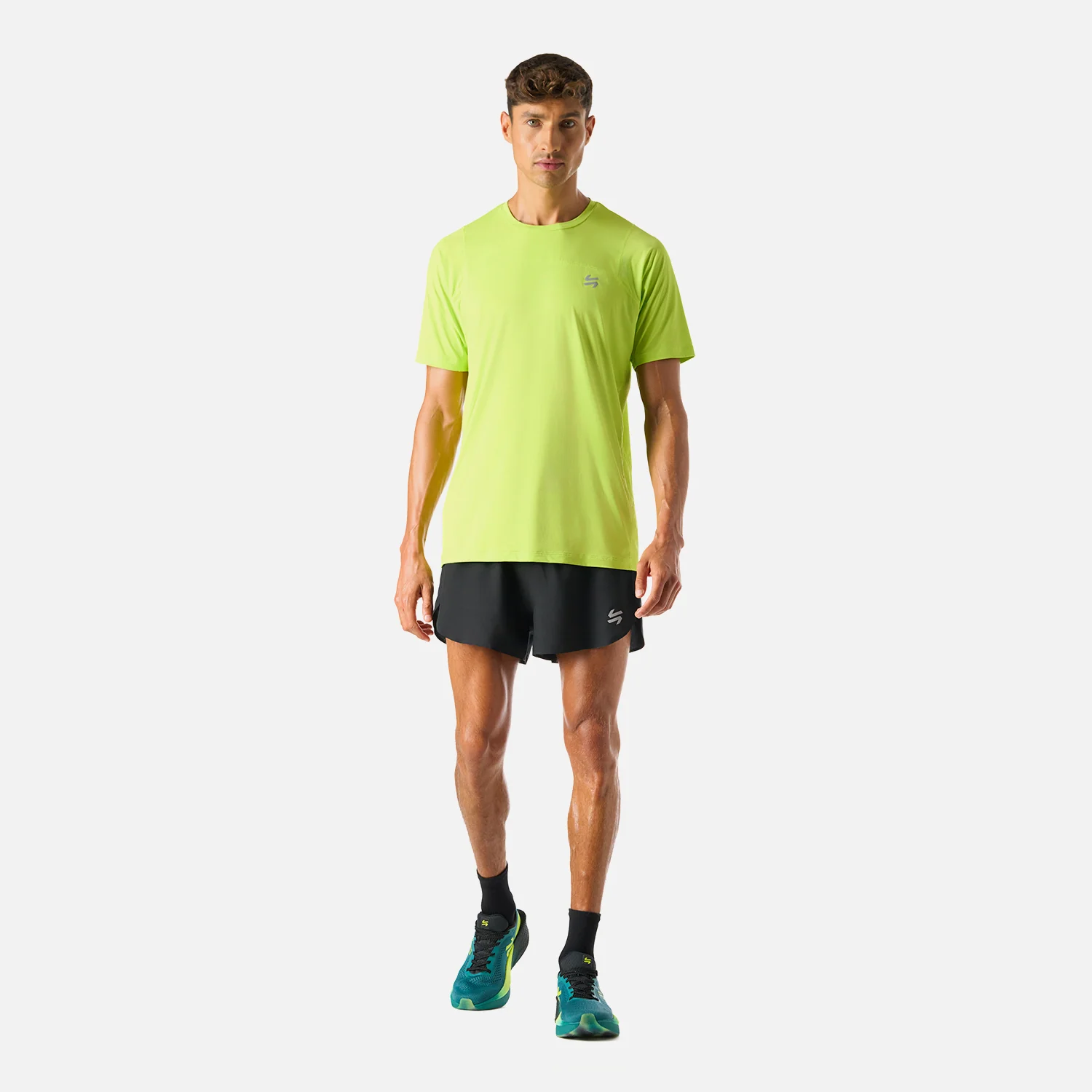 Polera Hombre Built To Move T-Shirt Verde Lima Vulcano - Image 7