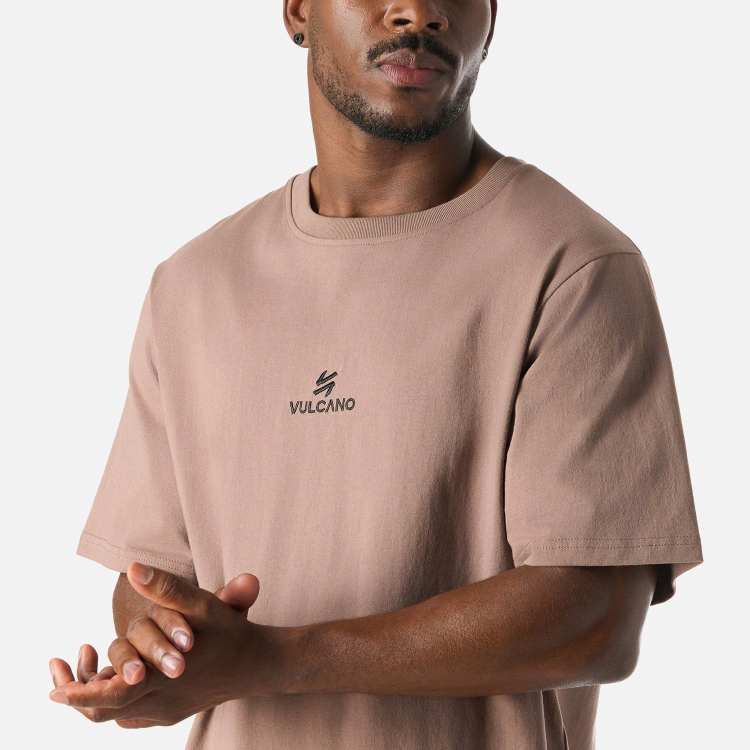 Polera Hombre Cool Down T-Shirt Taupe Vulcano - Image 5