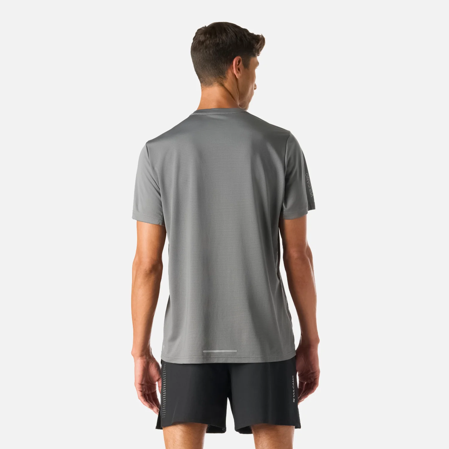 Polera Hombre Tempo Advanced T-Shirt Gris Medio Vulcano - Image 4