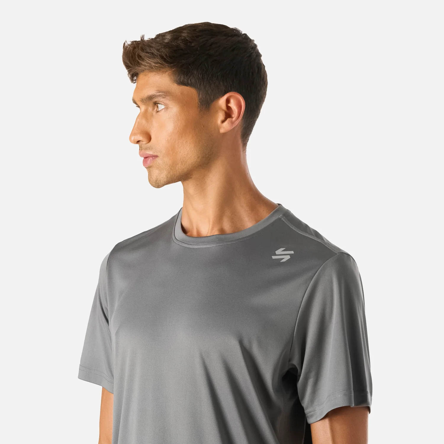 Polera Hombre Tempo Advanced T-Shirt Gris Medio Vulcano - Image 5
