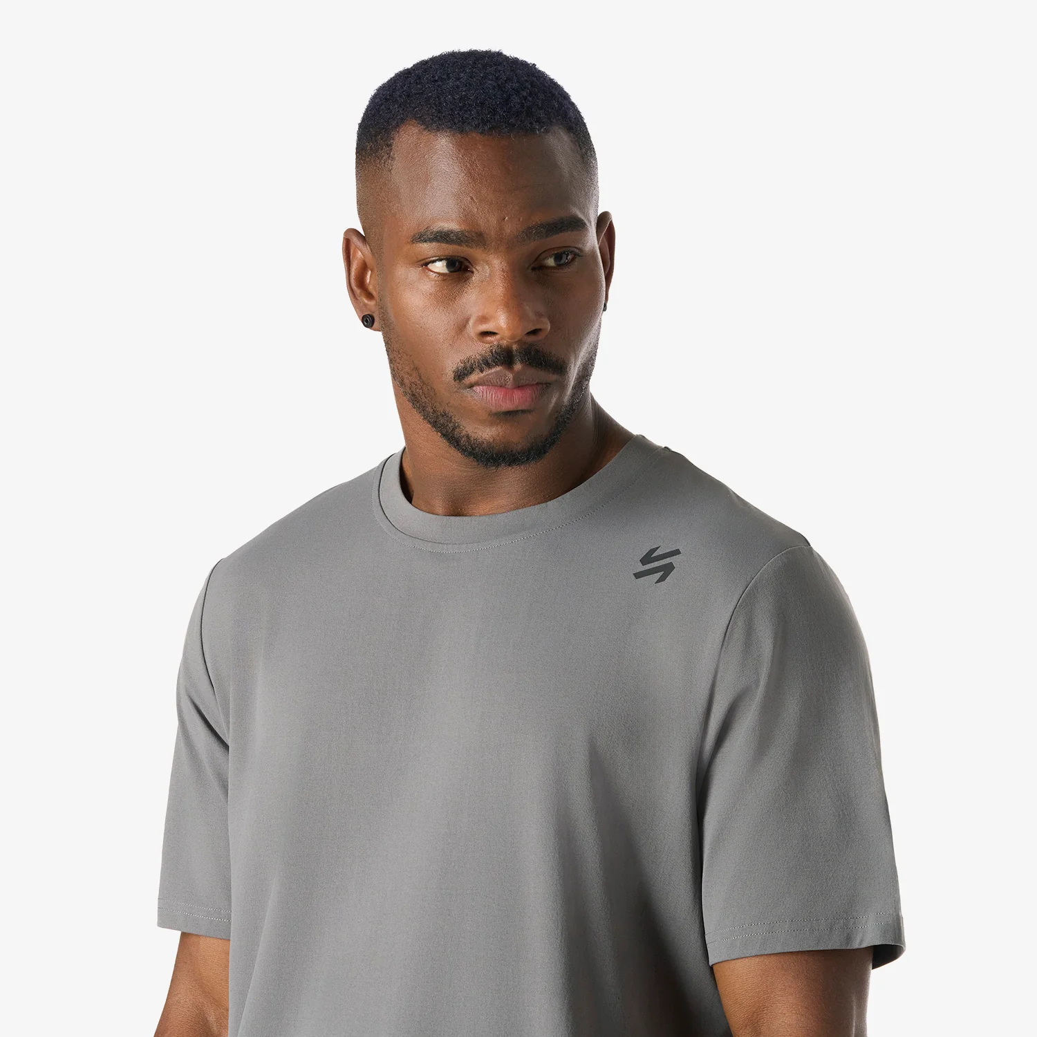 Polera Hombre Tempo T-Shirt Gris Medio Vulcano - Image 5