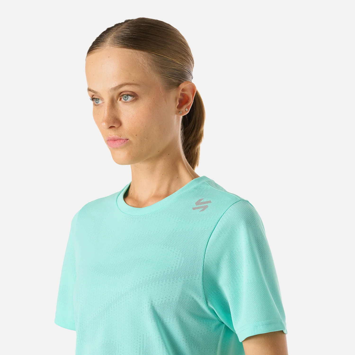 Polera Mujer Built To Move Pro T-Shirt Jade Vulcano - Image 5