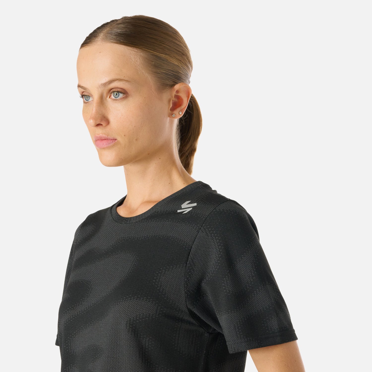 Polera Mujer Built To Move Pro T-Shirt Negro Vulcano - Image 5