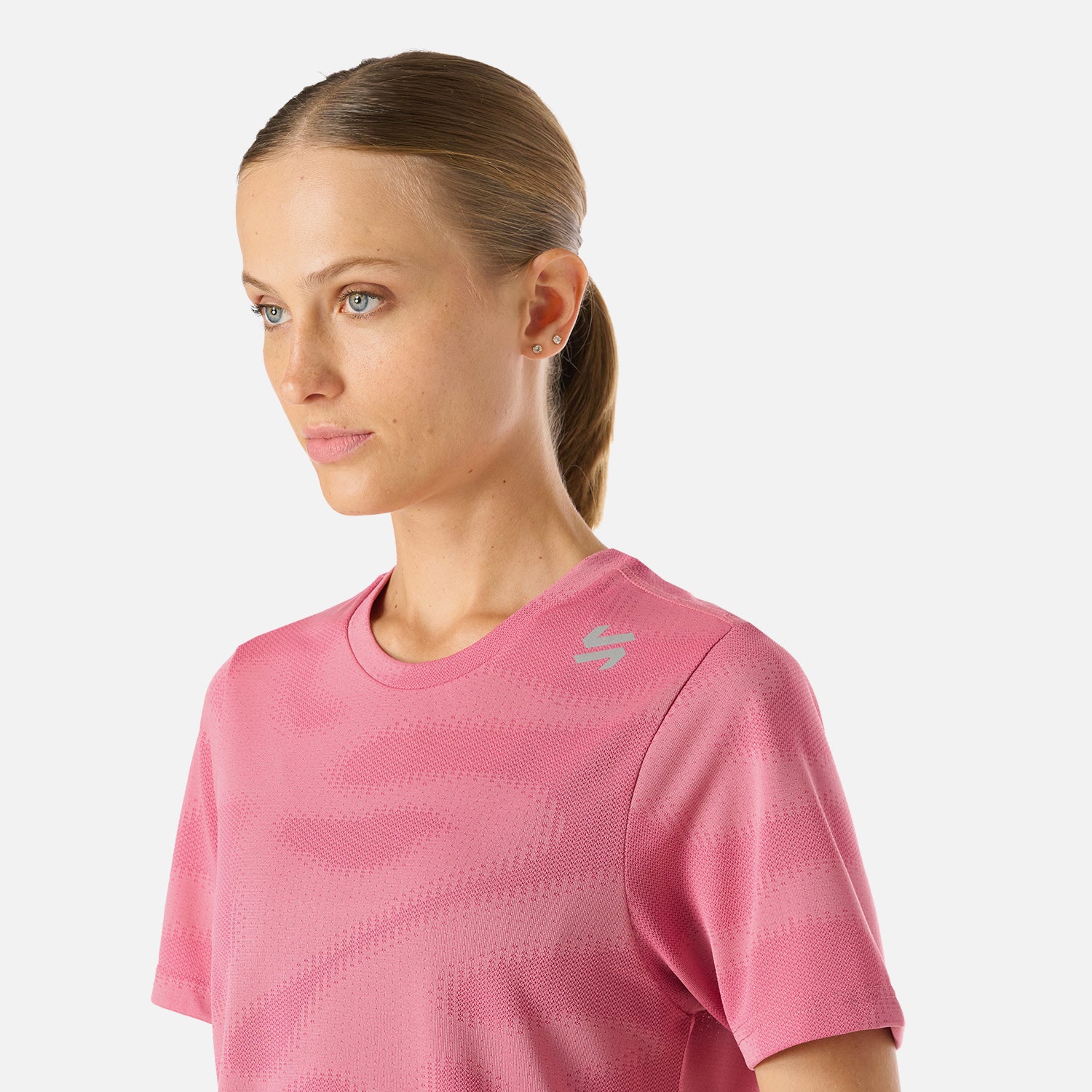 Polera Mujer Built To Move Pro T-Shirt Rosado Vulcano - Image 5