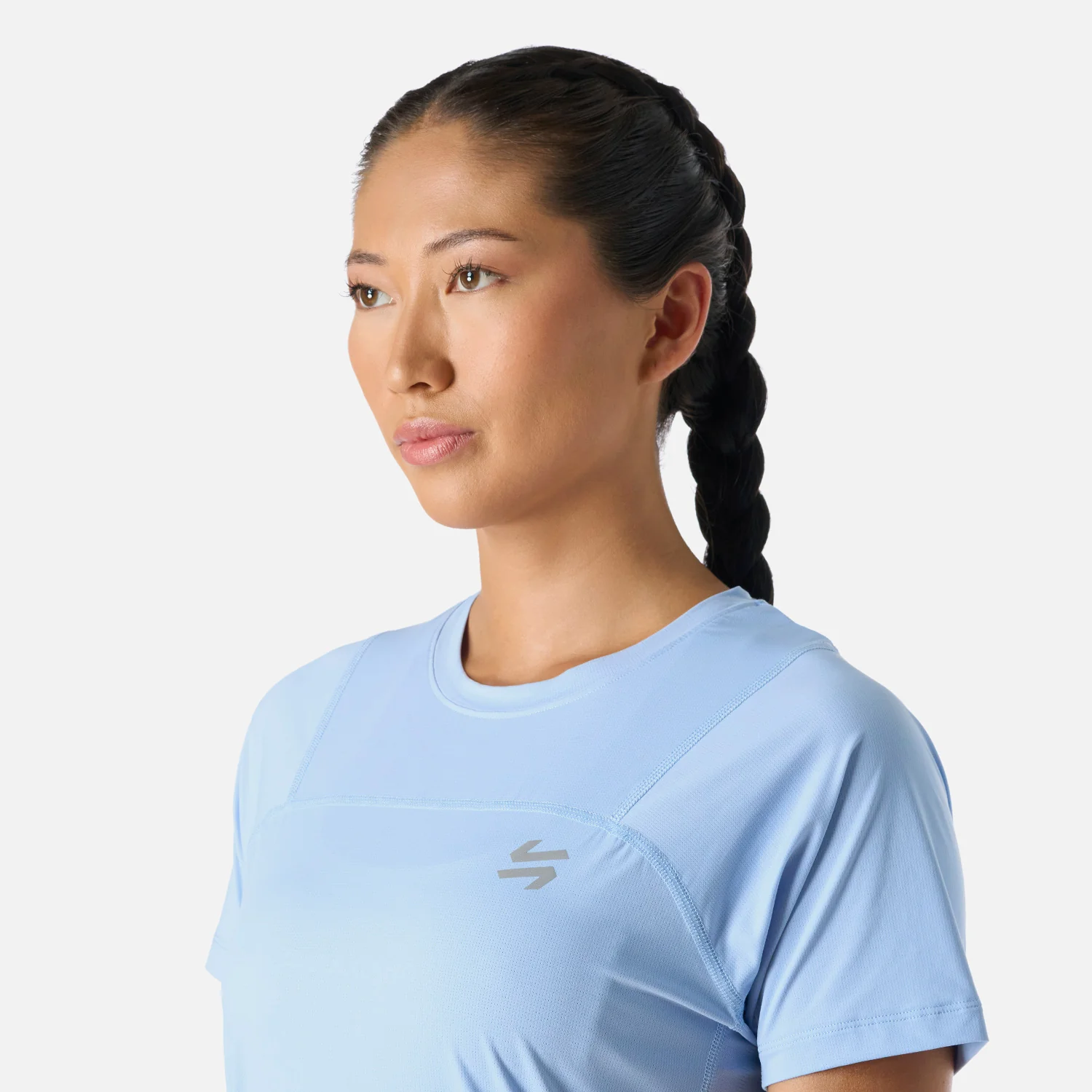 Polera Mujer Built To Move T-Shirt Celeste Vulcano - Image 5