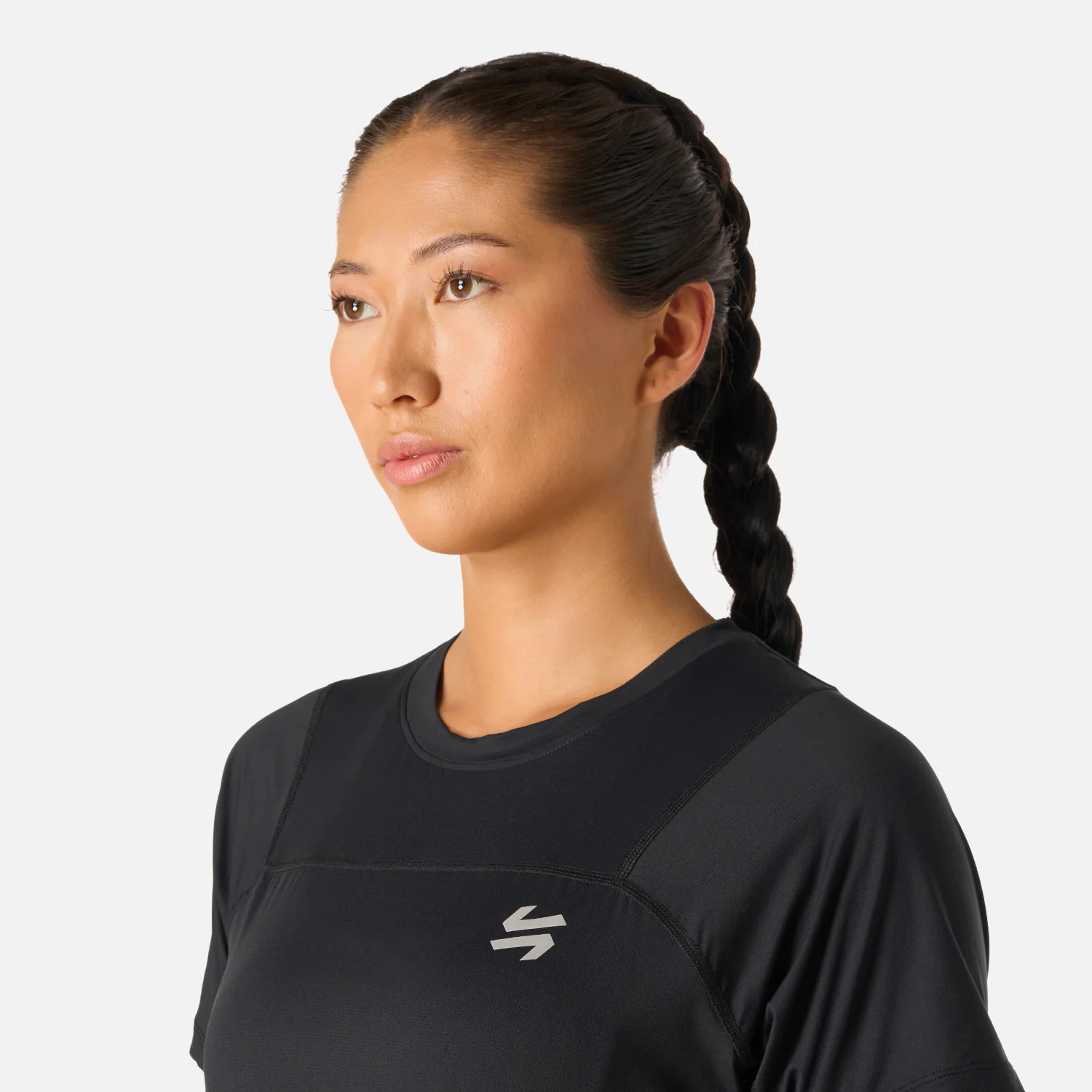 Polera Mujer Built To Move T-Shirt Negro Vulcano - Image 5