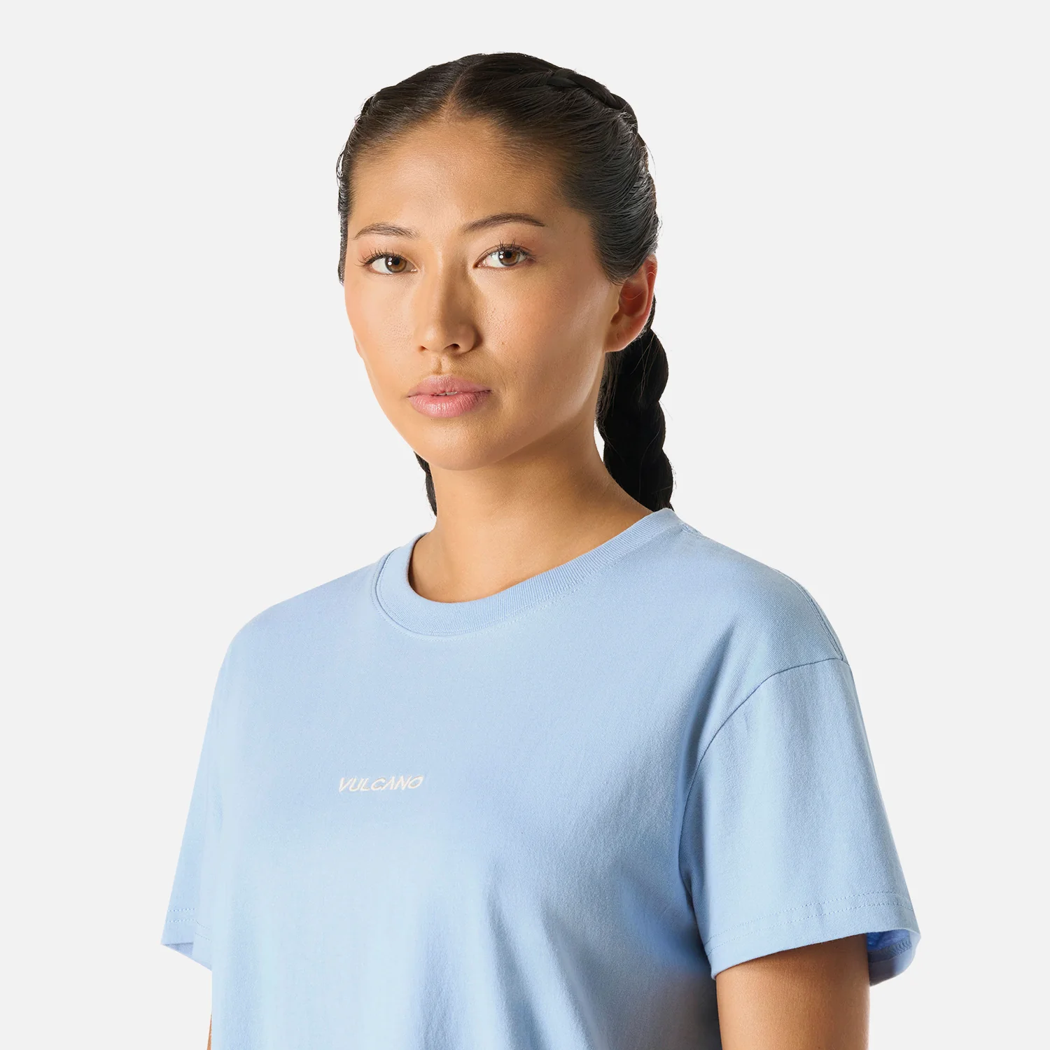 Polera Mujer Cool Down T-Shirt Celeste Vulcano - Image 4