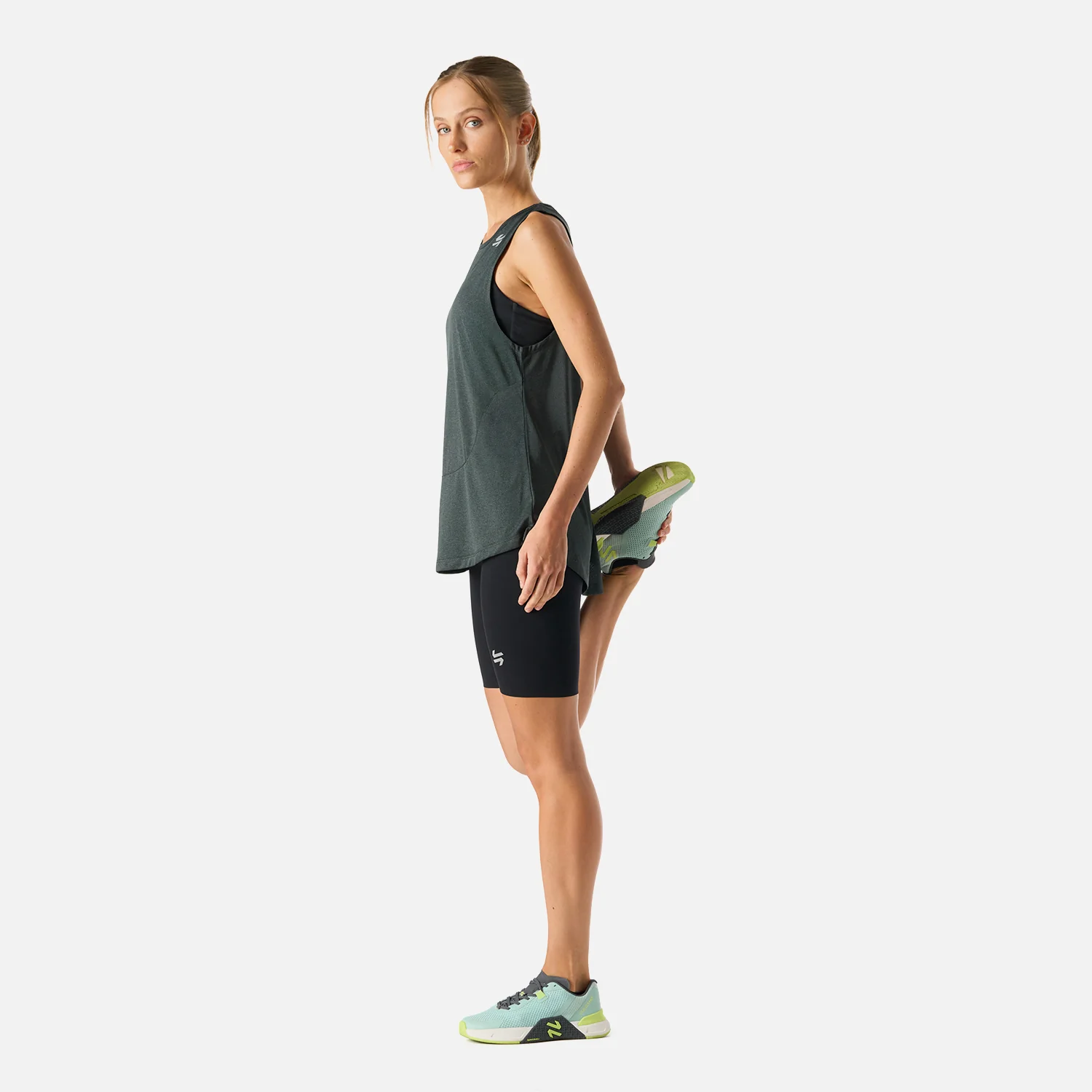 Polera Mujer Tempo Tank Top Melange Gris Vulcano - Image 3