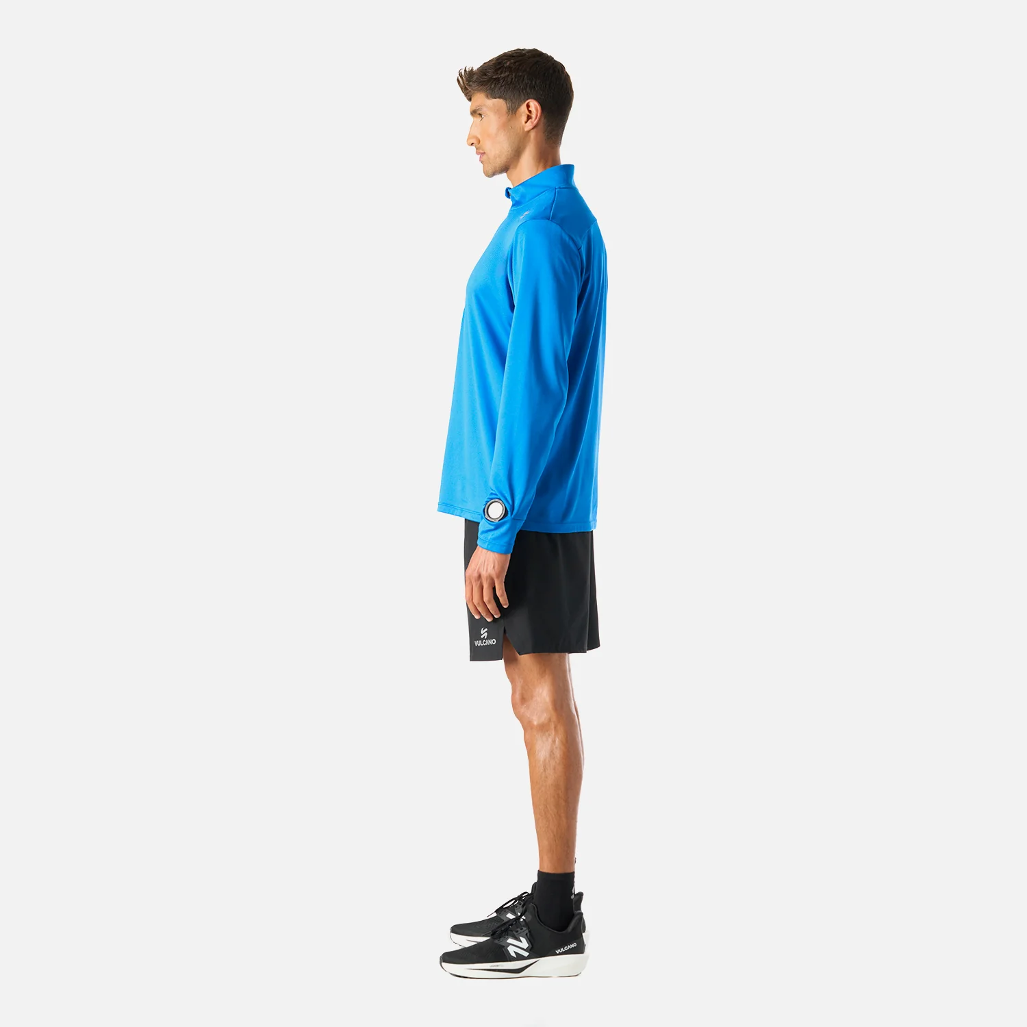 Polerón Hombre Built To Move 1/4 Zip Midlayer Azul Vulcano - Image 3