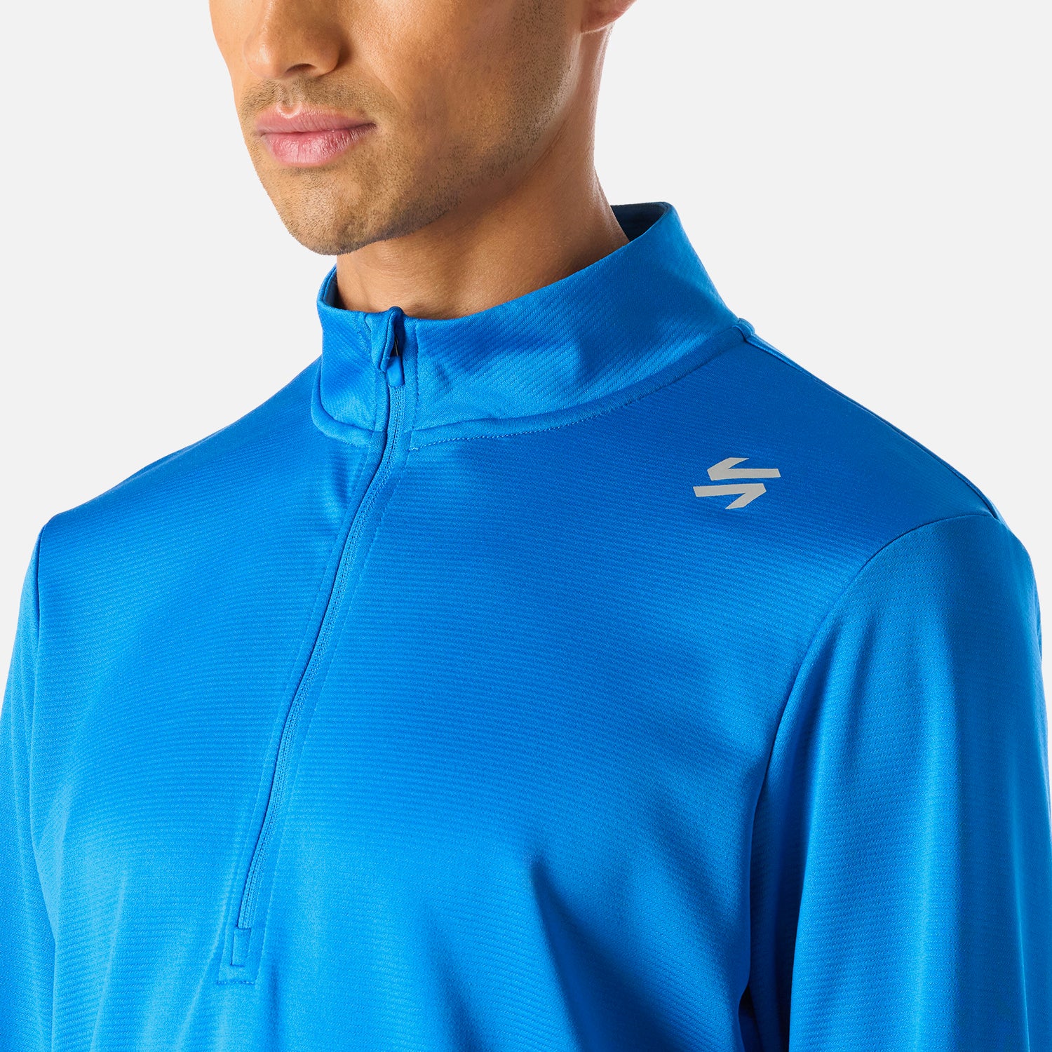 Polerón Hombre Built To Move 1/4 Zip Midlayer Azul Vulcano - Image 5