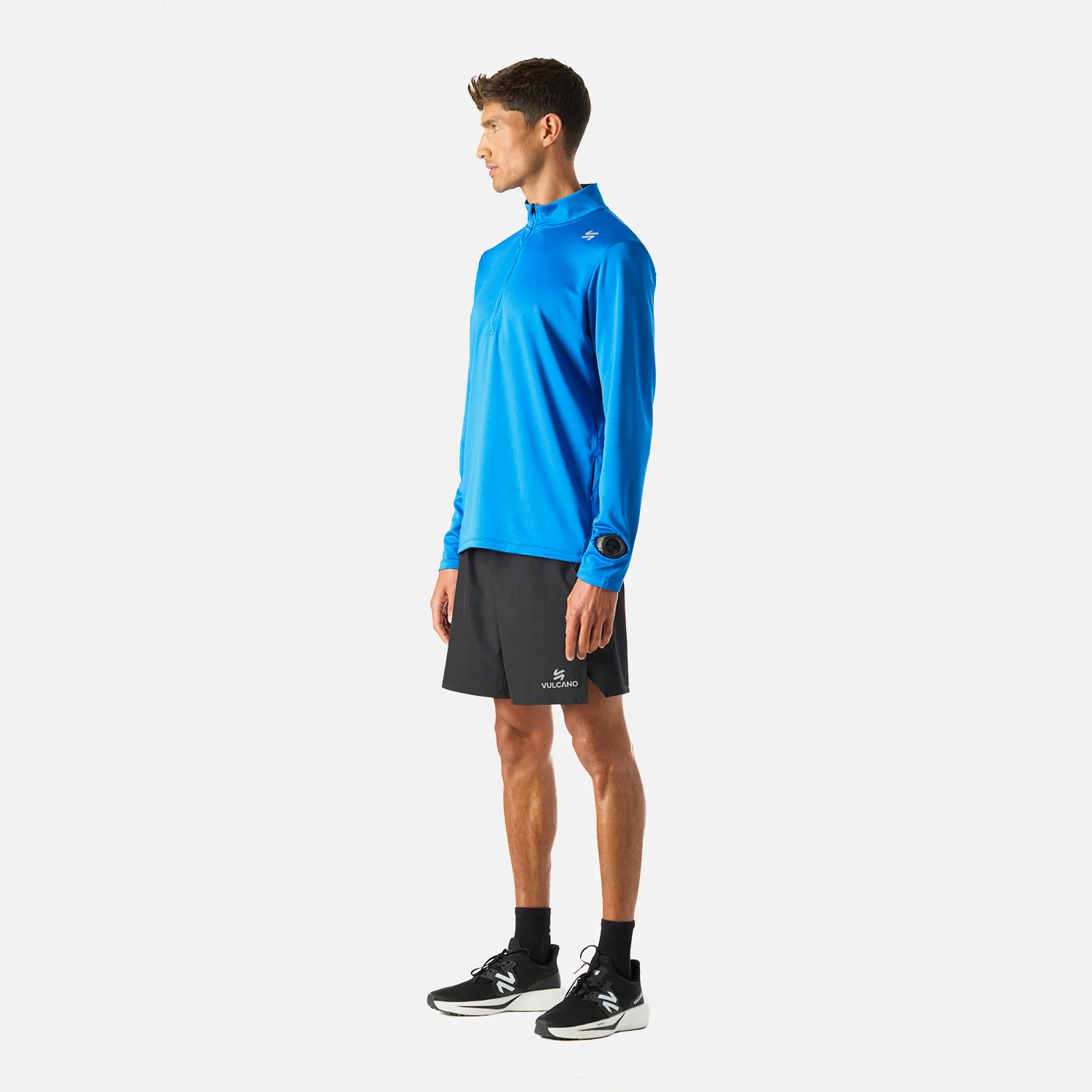 Polerón Hombre Built To Move 1/4 Zip Midlayer Azul Vulcano - Image 8