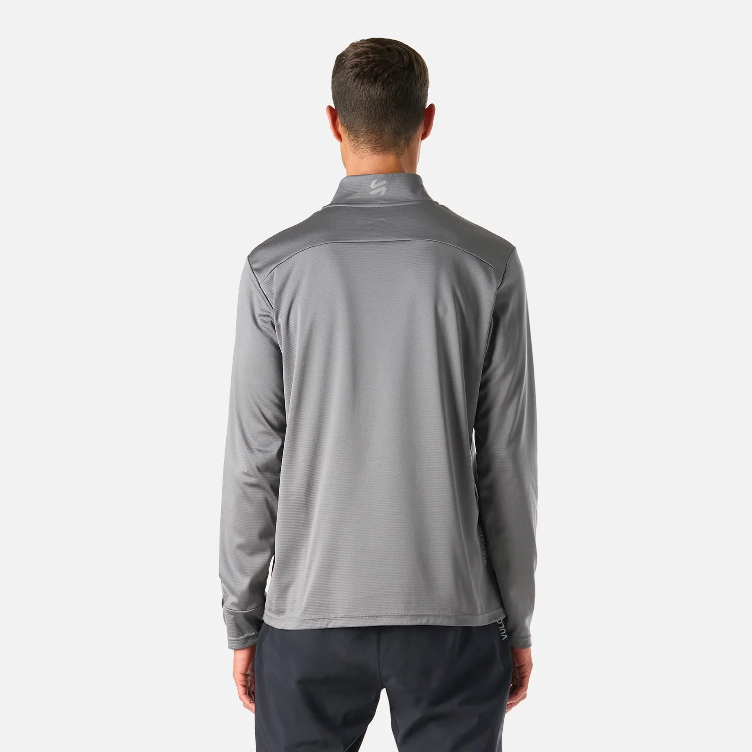 Polerón Hombre Built To Move 1/4 Zip Midlayer Gris Medio Vulcano - Image 4