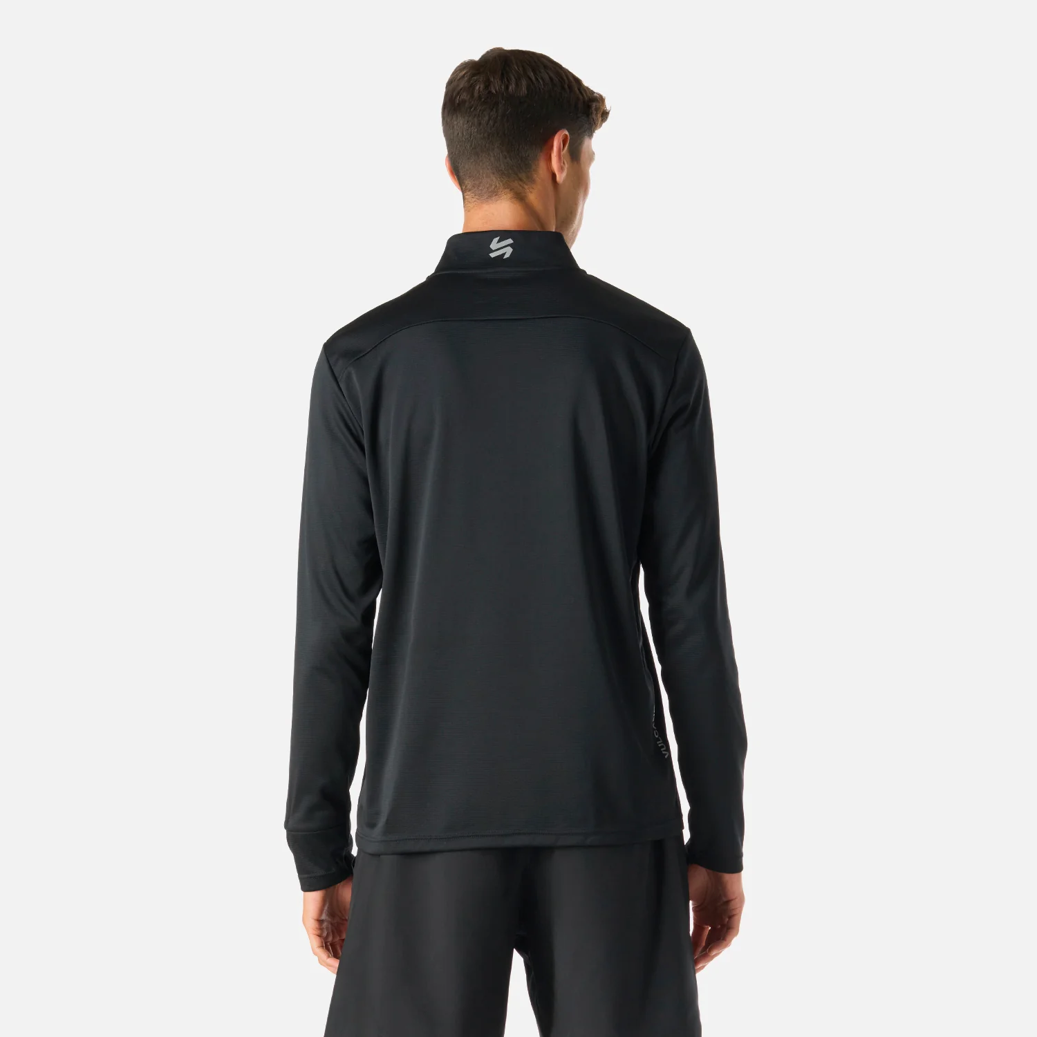 Polerón Hombre Built To Move 1/4 Zip Midlayer Negro Vulcano - Image 4