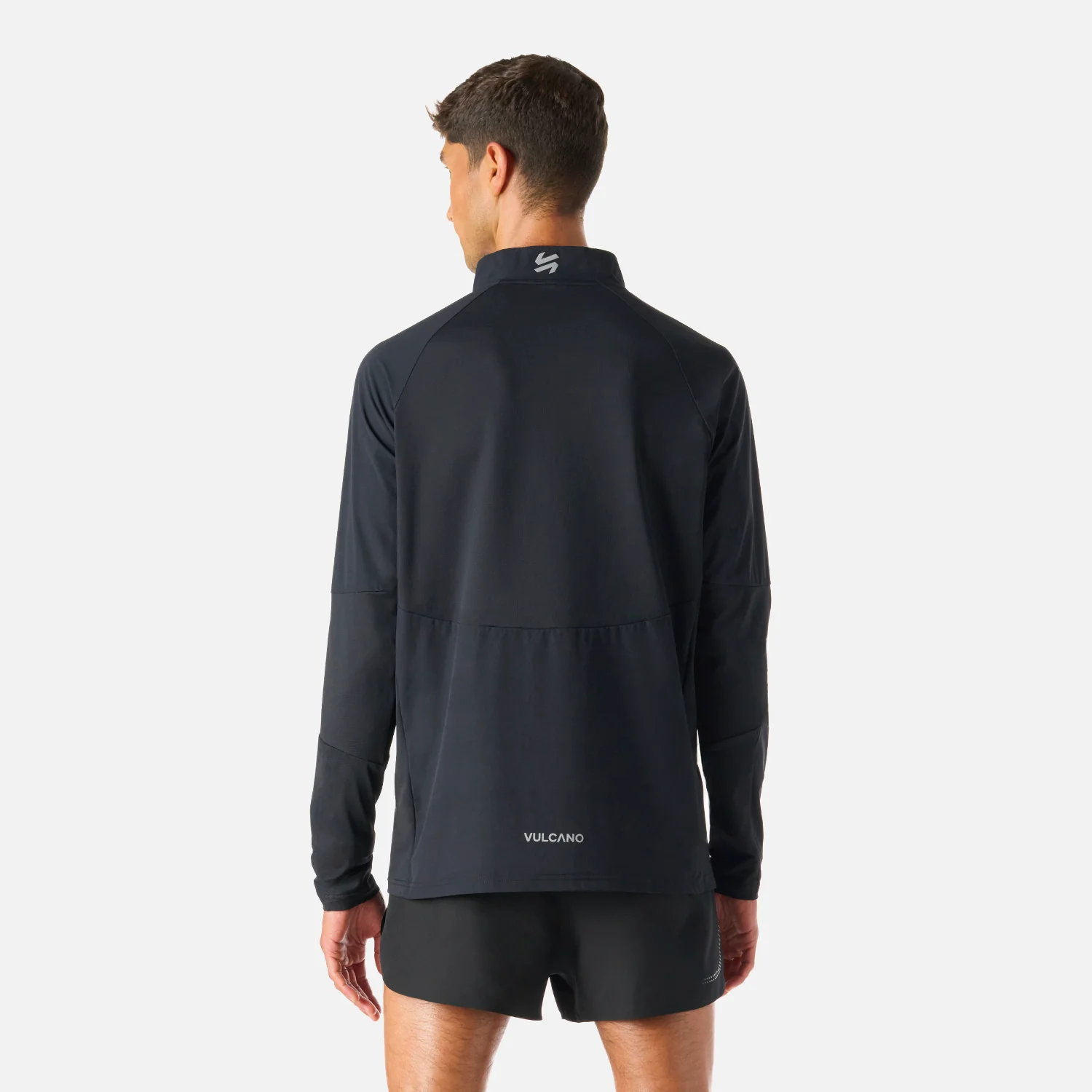 Polerón Hombre Built To Move Pro 1/4 Zip Midlayer Negro Vulcano - Image 4