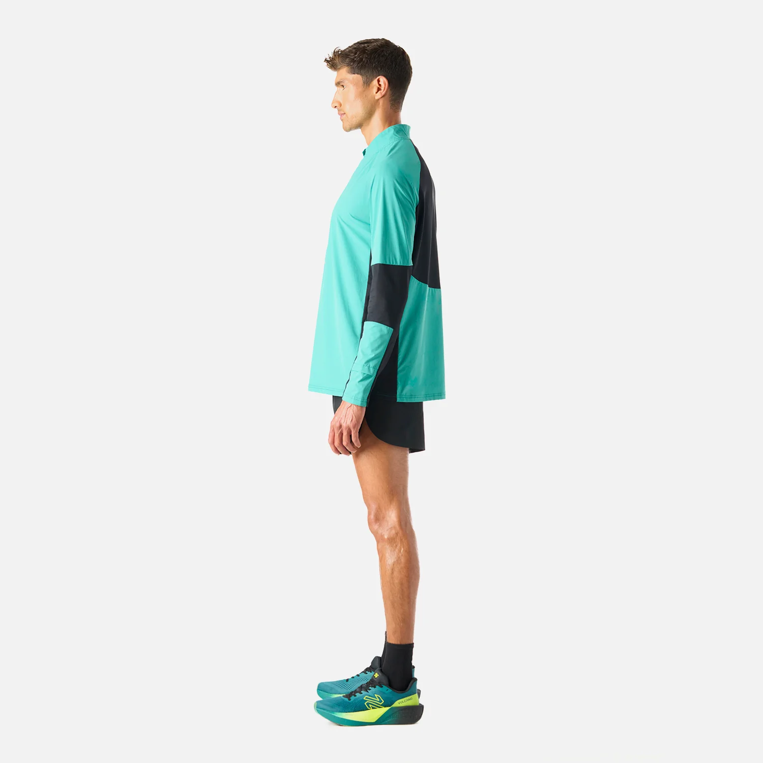 Polerón Hombre Built To Move Pro 1/4 Zip Midlayer Turquesa Vulcano - Image 3
