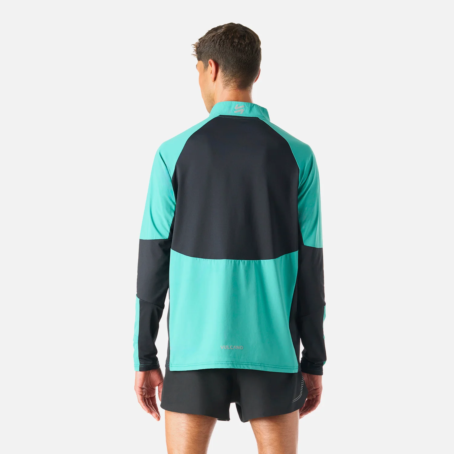 Polerón Hombre Built To Move Pro 1/4 Zip Midlayer Turquesa Vulcano - Image 4