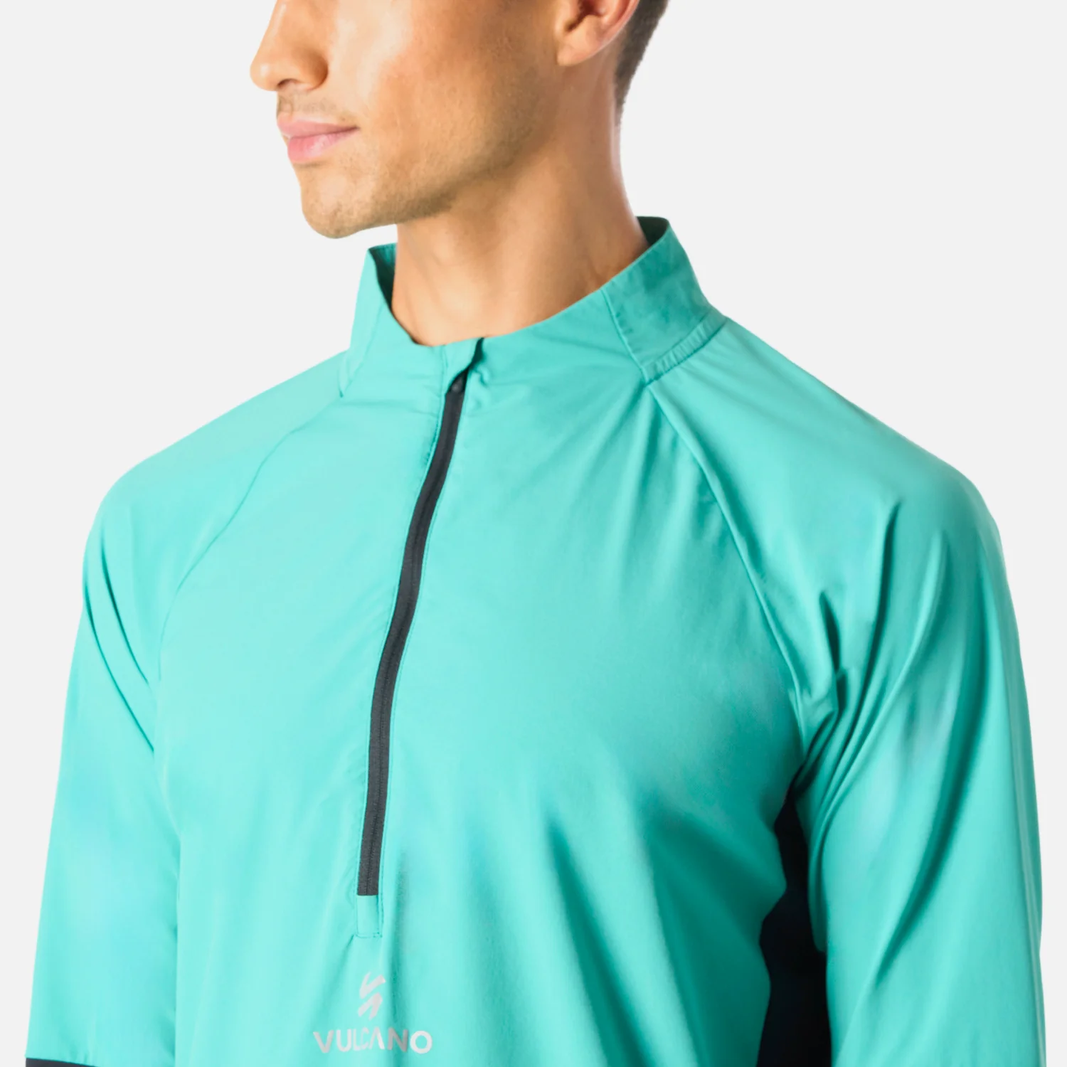 Polerón Hombre Built To Move Pro 1/4 Zip Midlayer Turquesa Vulcano - Image 5