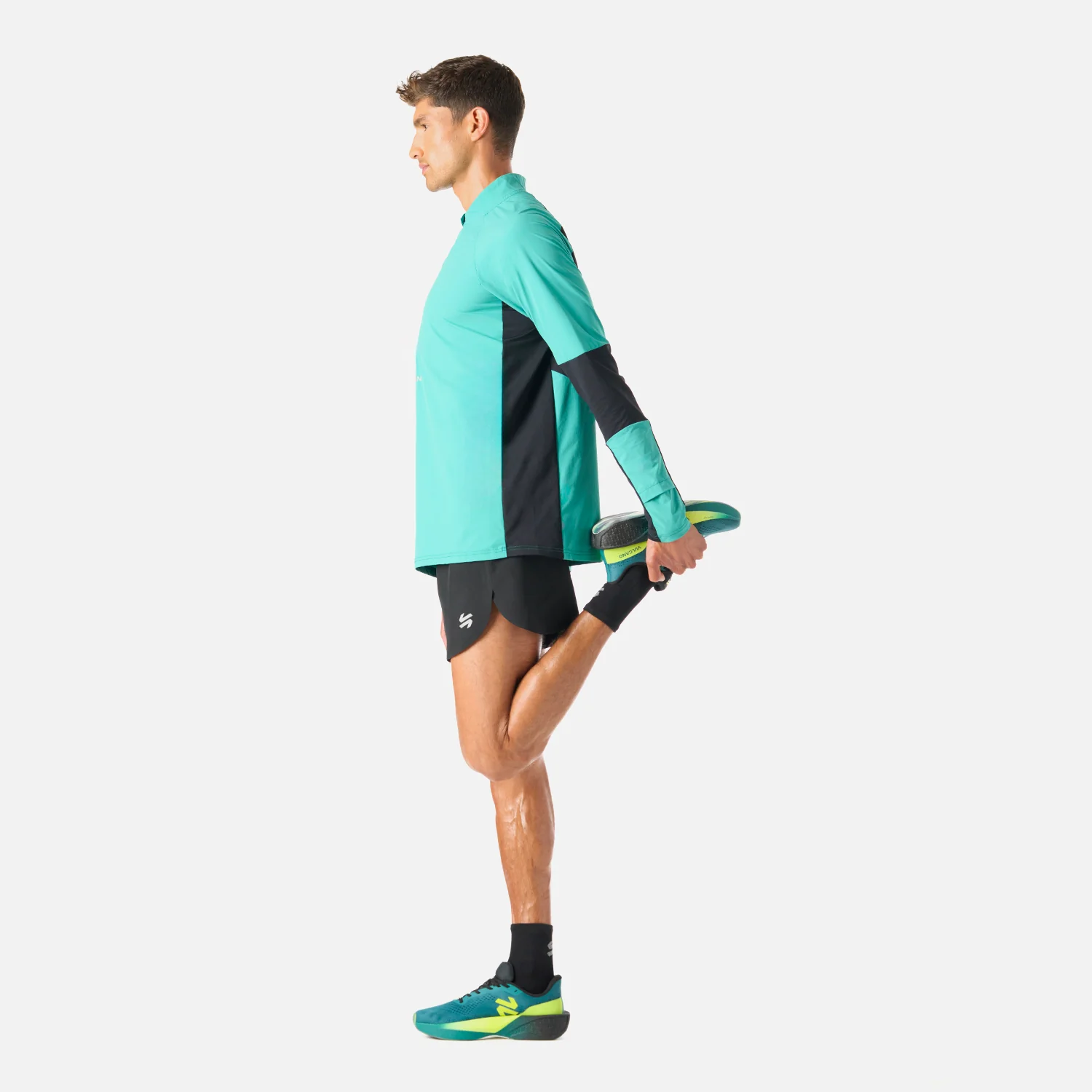 Polerón Hombre Built To Move Pro 1/4 Zip Midlayer Turquesa Vulcano - Image 7
