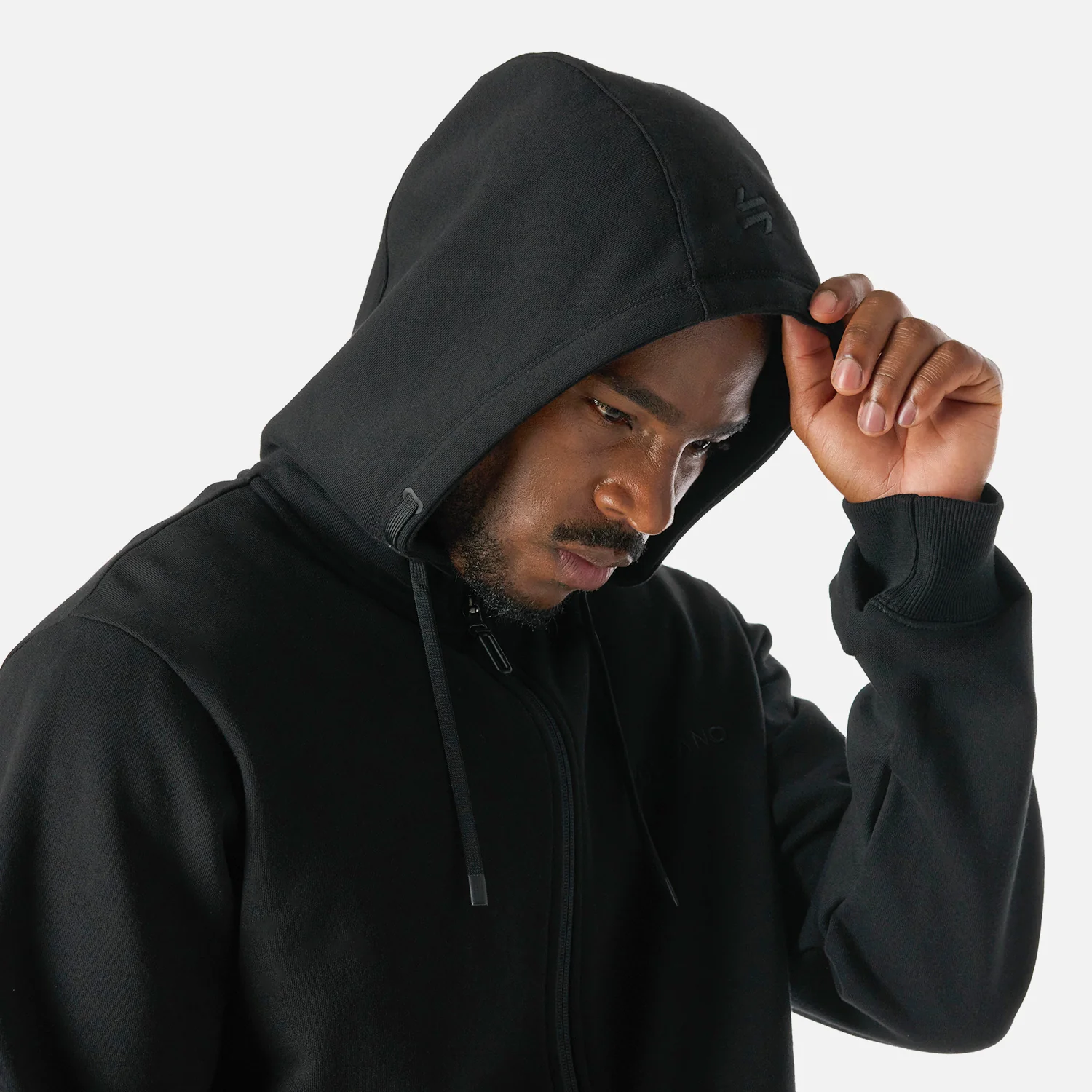 Polerón Hombre Cool Down Full Zip Sweatshirt Hoody Negro Vulcano - Image 5