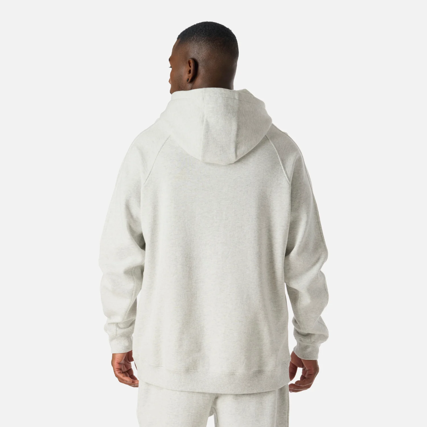 Polerón Hombre Cool Down Sweatshirt Hoody Melange Gris Claro Vulcano - Image 4
