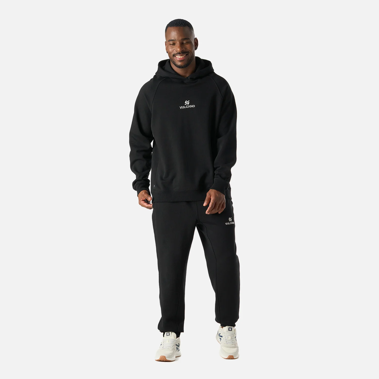 Polerón Hombre Cool Down Sweatshirt Hoody Negro Vulcano - Image 7