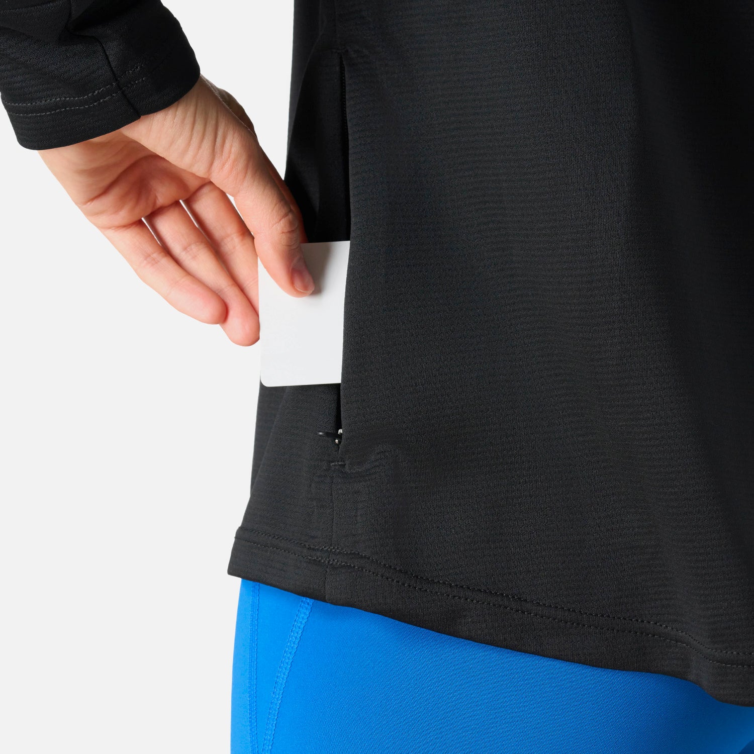 Polerón Mujer Built To Move 1/4 Zip Midlayer Negro Vulcano - Image 7