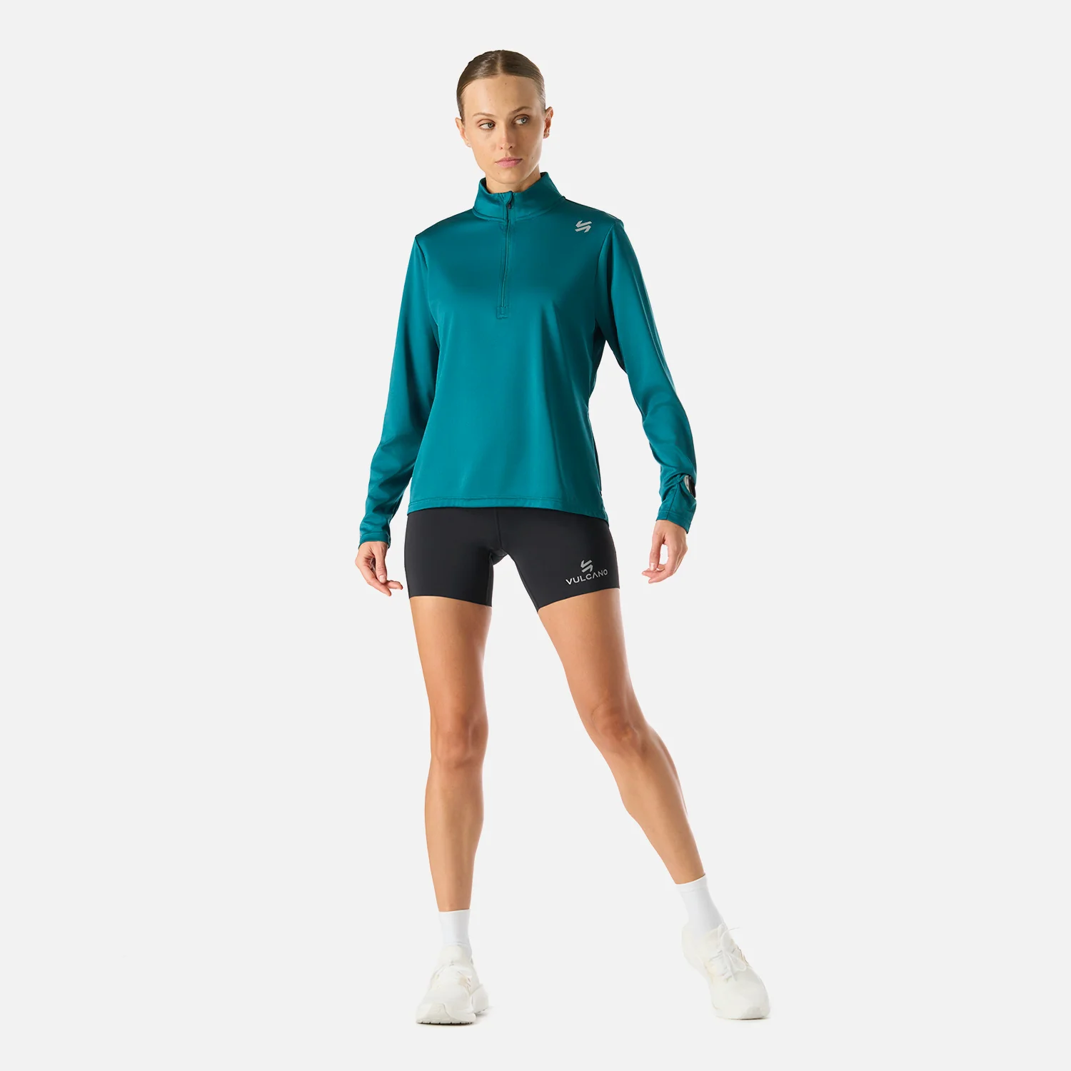 Polerón Mujer Built To Move 1/4 Zip Midlayer Petroleo Vulcano - Image 8