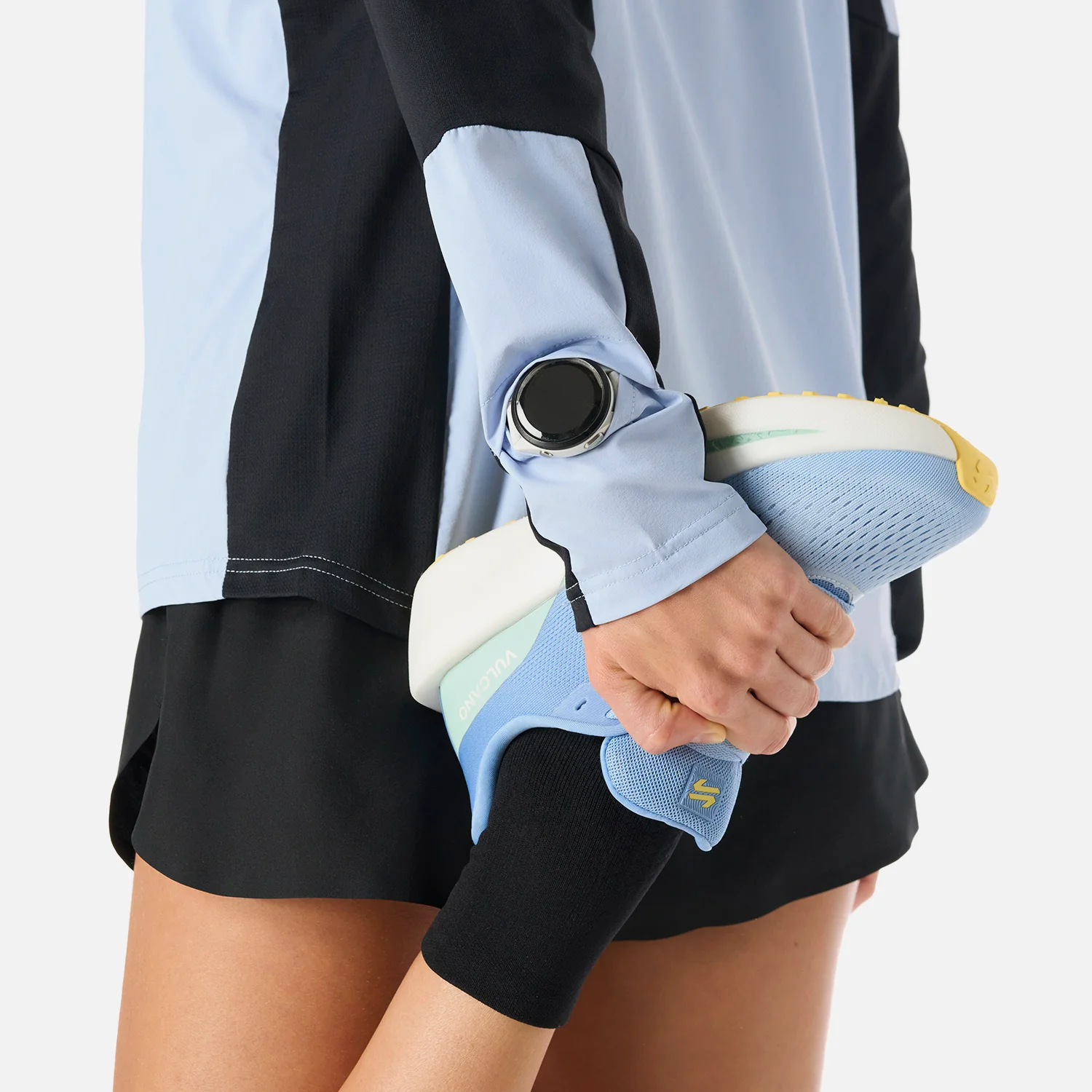 Polerón Mujer Built To Move Pro 1/4 Zip Midlayer Celeste Vulcano - Image 6
