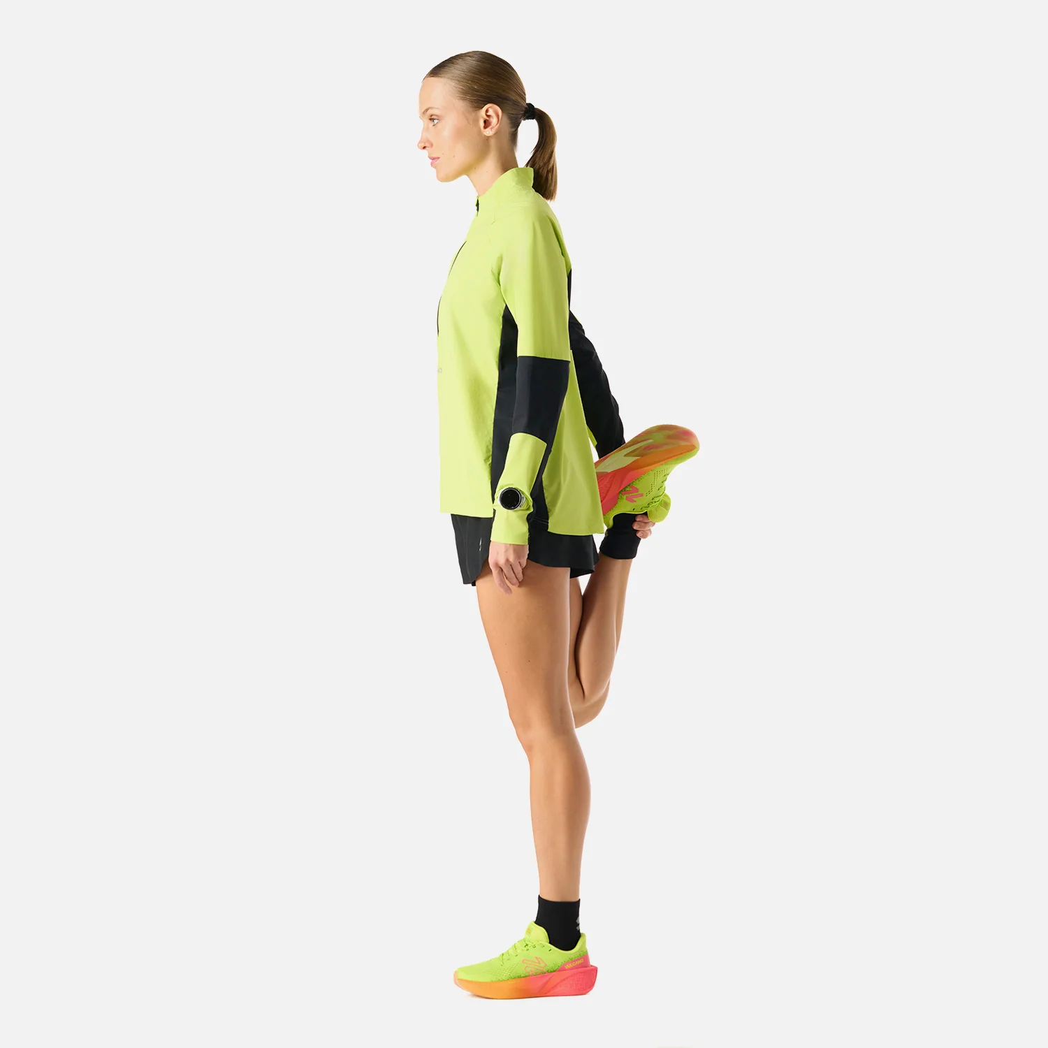 Polerón Mujer Built To Move Pro 1/4 Zip Midlayer Verde Lima Vulcano - Image 3