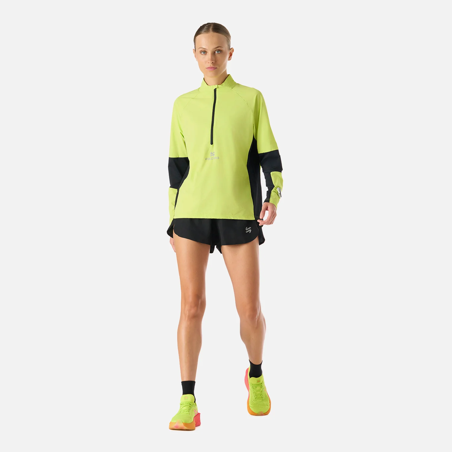 Polerón Mujer Built To Move Pro 1/4 Zip Midlayer Verde Lima Vulcano - Image 7