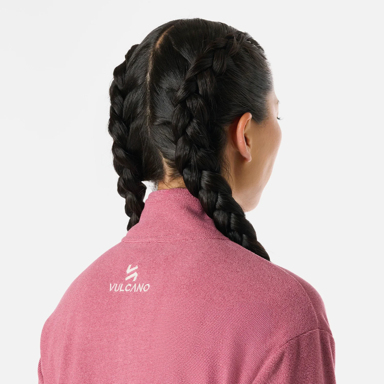 Polerón Mujer Cool Down 1/4 Zip Fleece Rosado Vulcano - Image 6