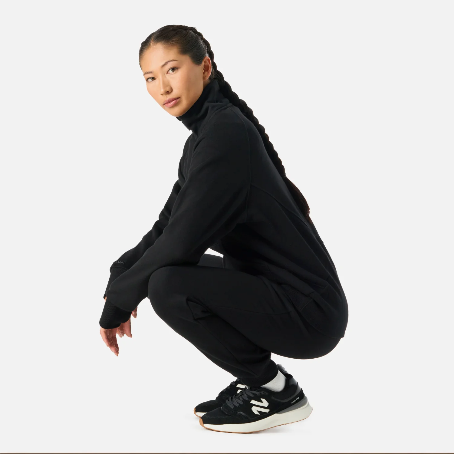 Polerón Mujer Cool Down Full Zip Sweatshirt Negro Vulcano - Image 3