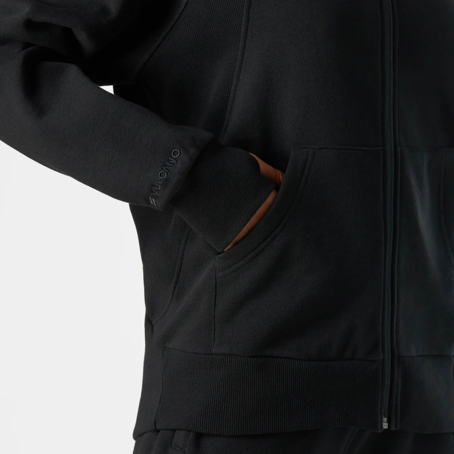Polerón Mujer Cool Down Full Zip Sweatshirt Negro Vulcano - Image 6