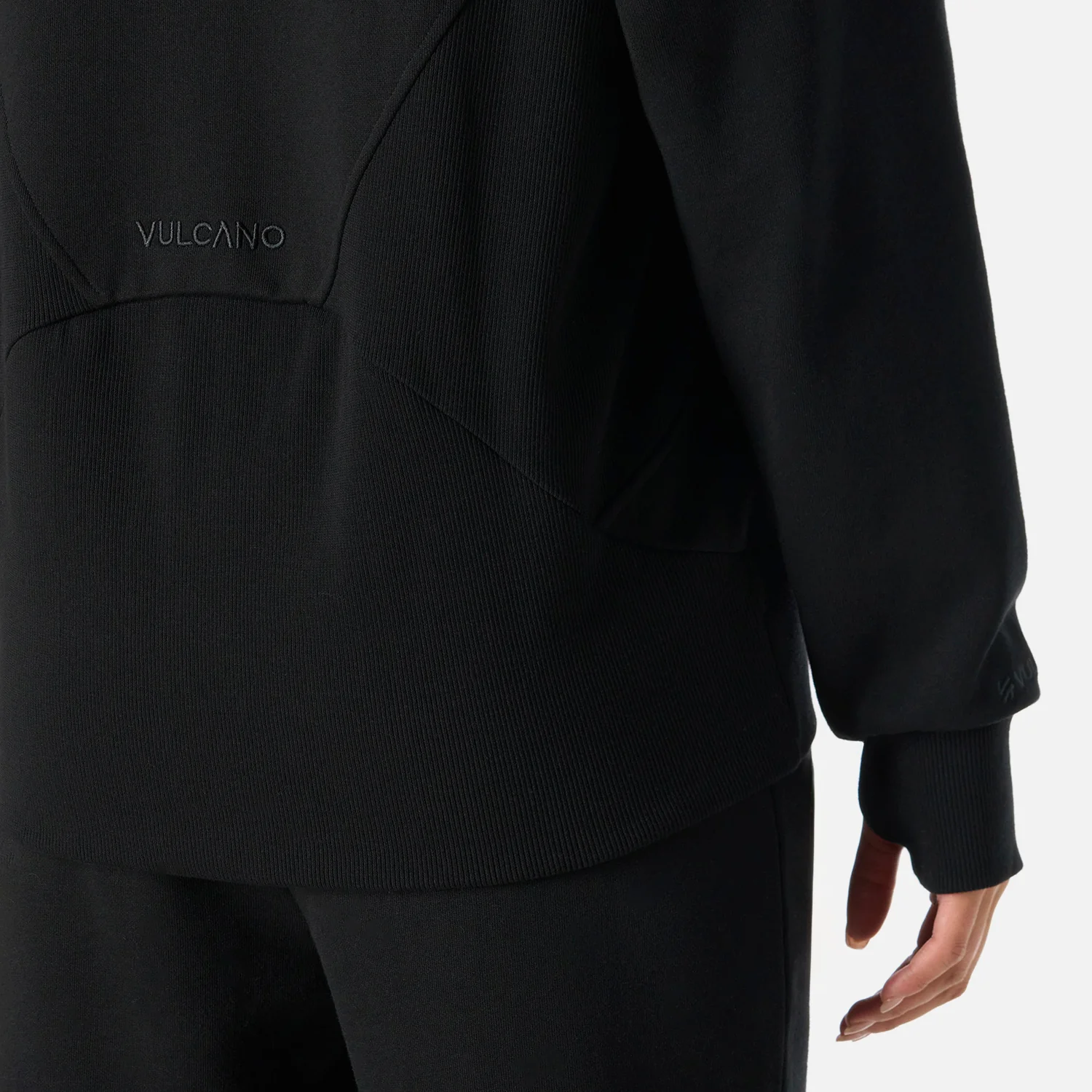 Polerón Mujer Cool Down Full Zip Sweatshirt Negro Vulcano - Image 7
