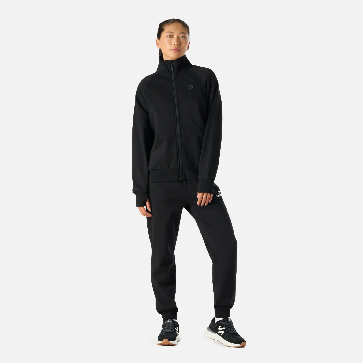 Polerón Mujer Cool Down Full Zip Sweatshirt Negro Vulcano - Image 8