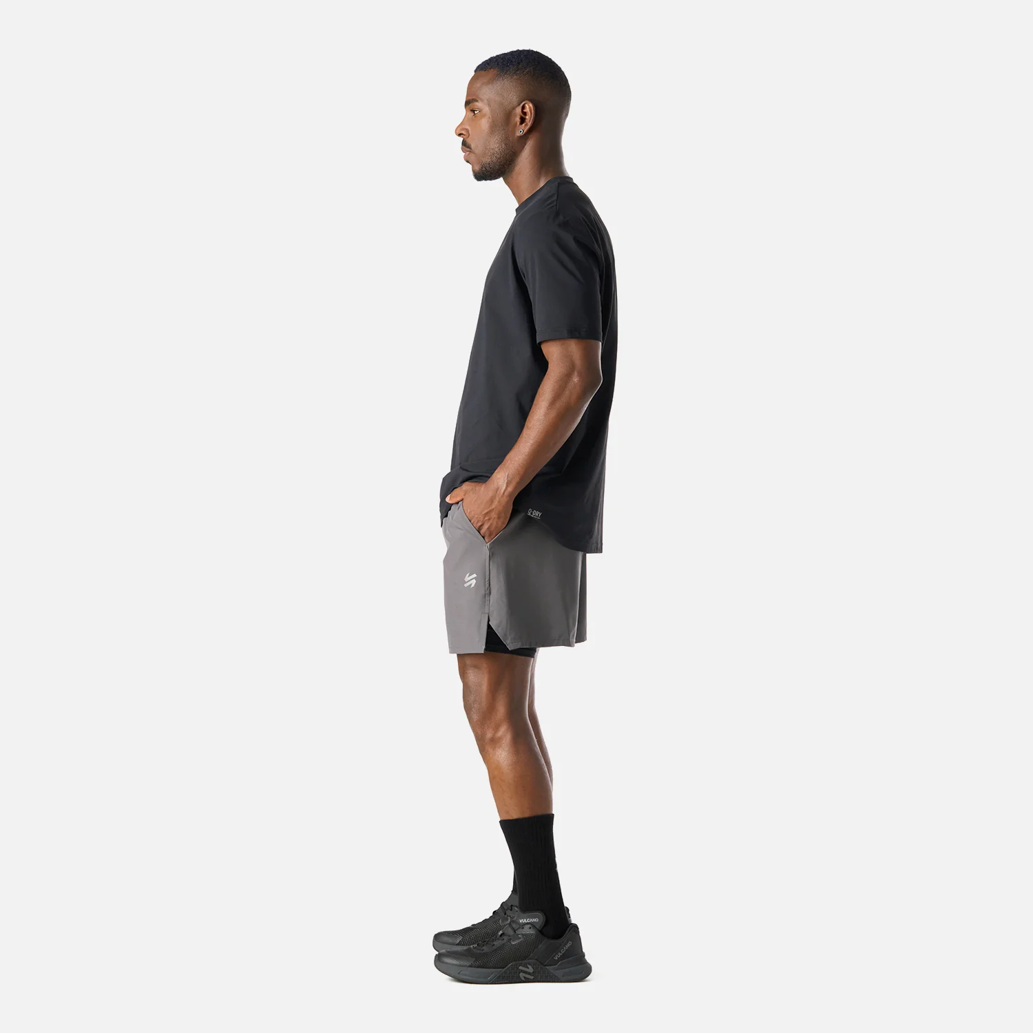 Shorts Hombre Built To Move 2-in-1 5" Shorts Gris Medio Vulcano - Image 3