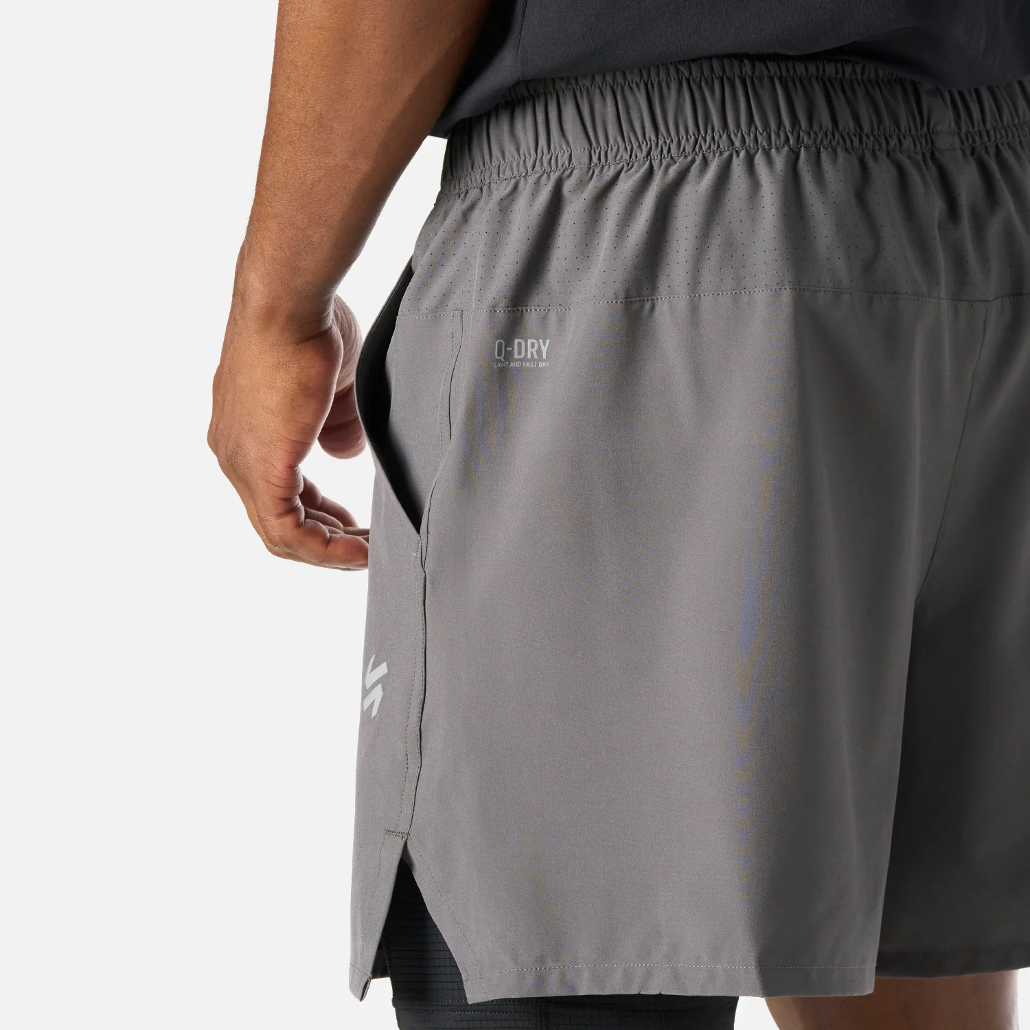 Shorts Hombre Built To Move 2-in-1 5" Shorts Gris Medio Vulcano - Image 6