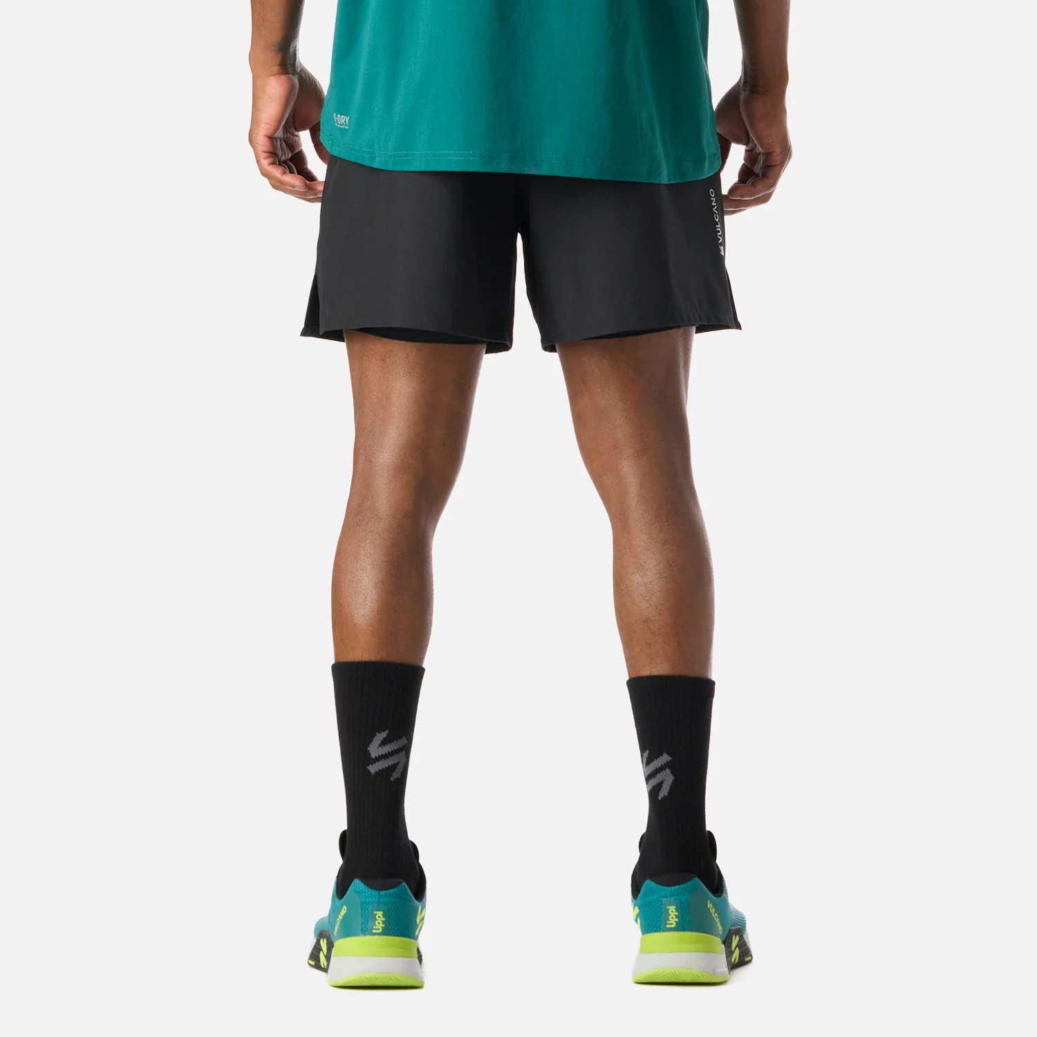 Shorts Hombre Built To Move 2-in-1 5" Shorts Negro Vulcano - Image 4