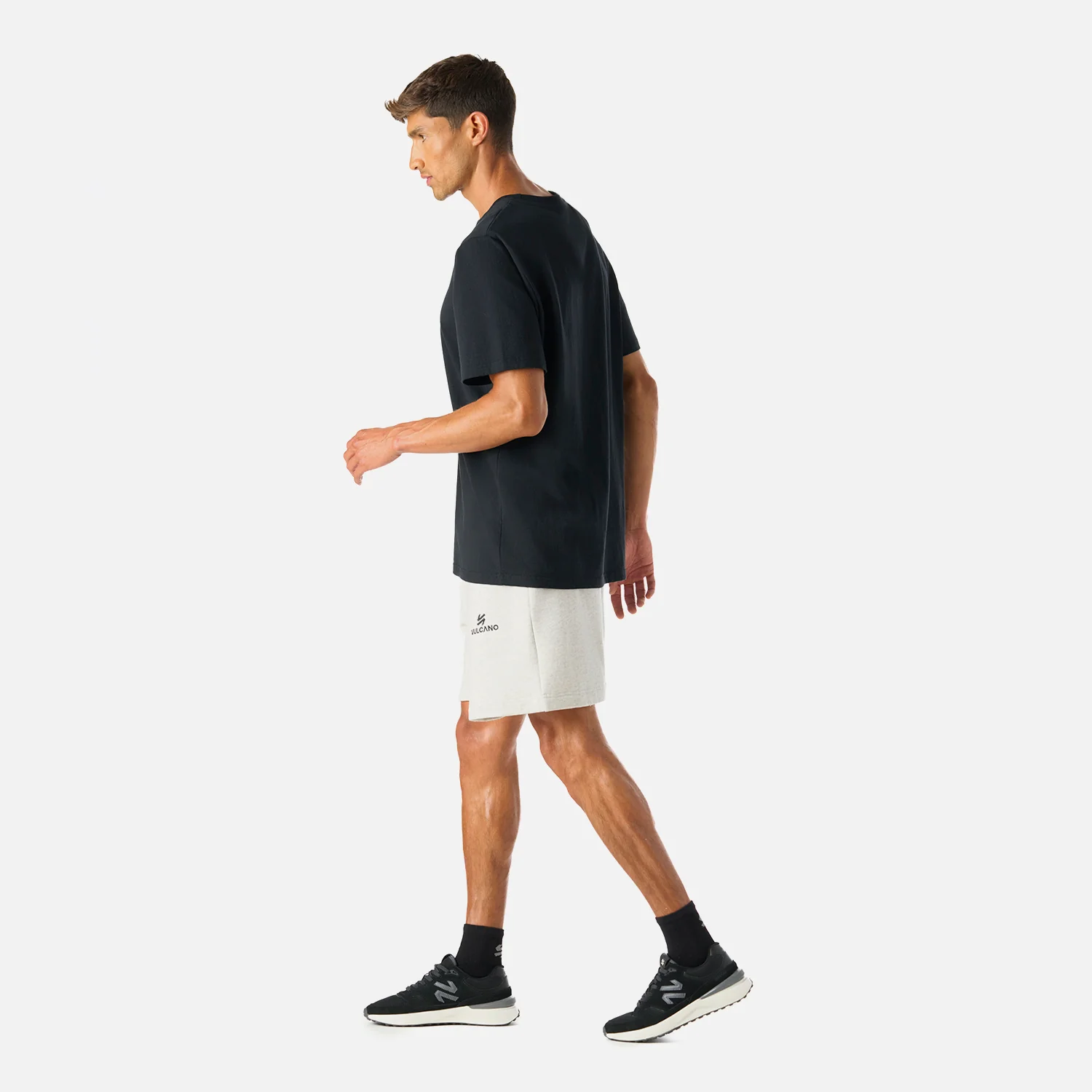 Shorts Hombre Cool Down Shorts Melange Gris Claro Vulcano - Image 3