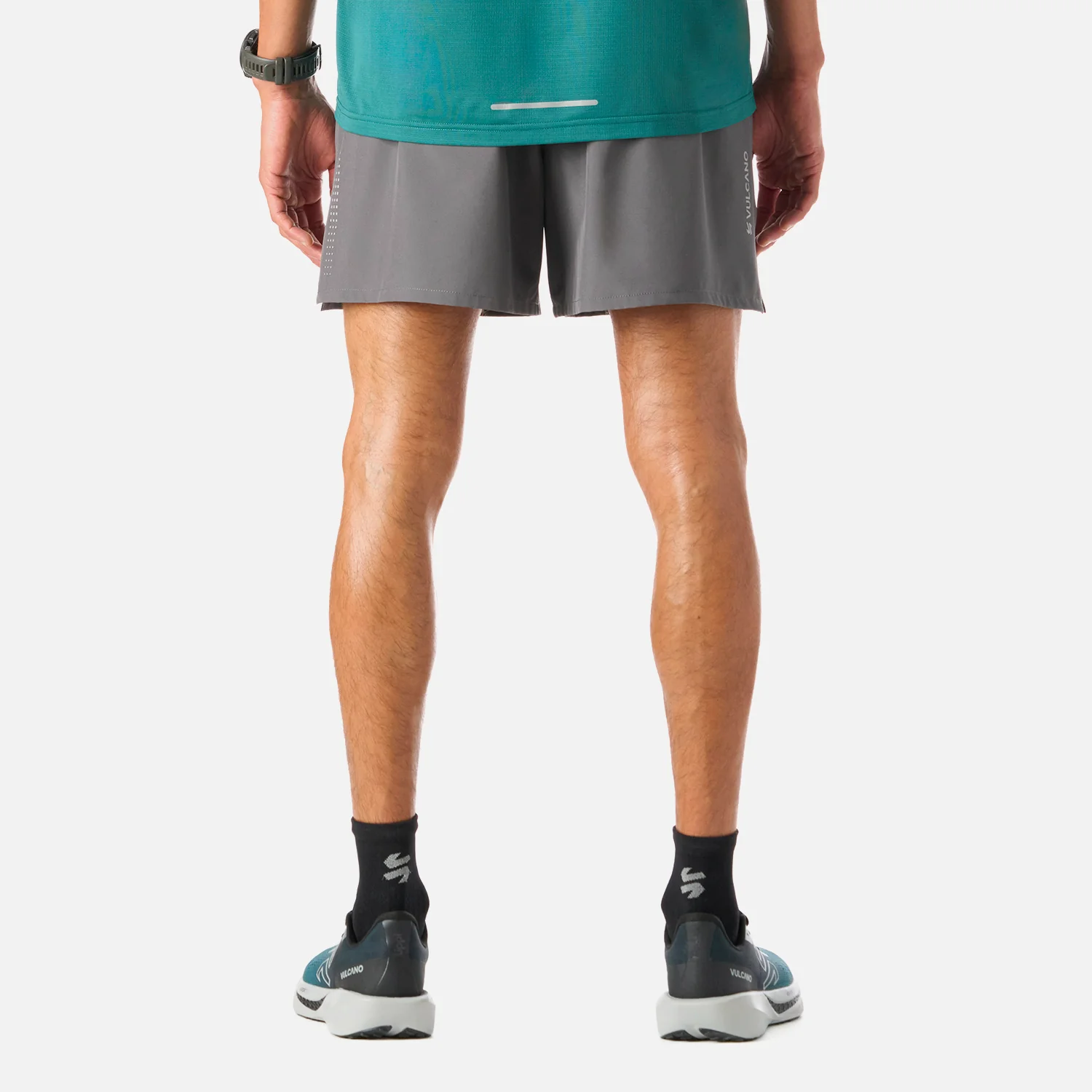 Shorts Hombre Tempo 5" Shorts Gris Medio Vulcano - Image 4