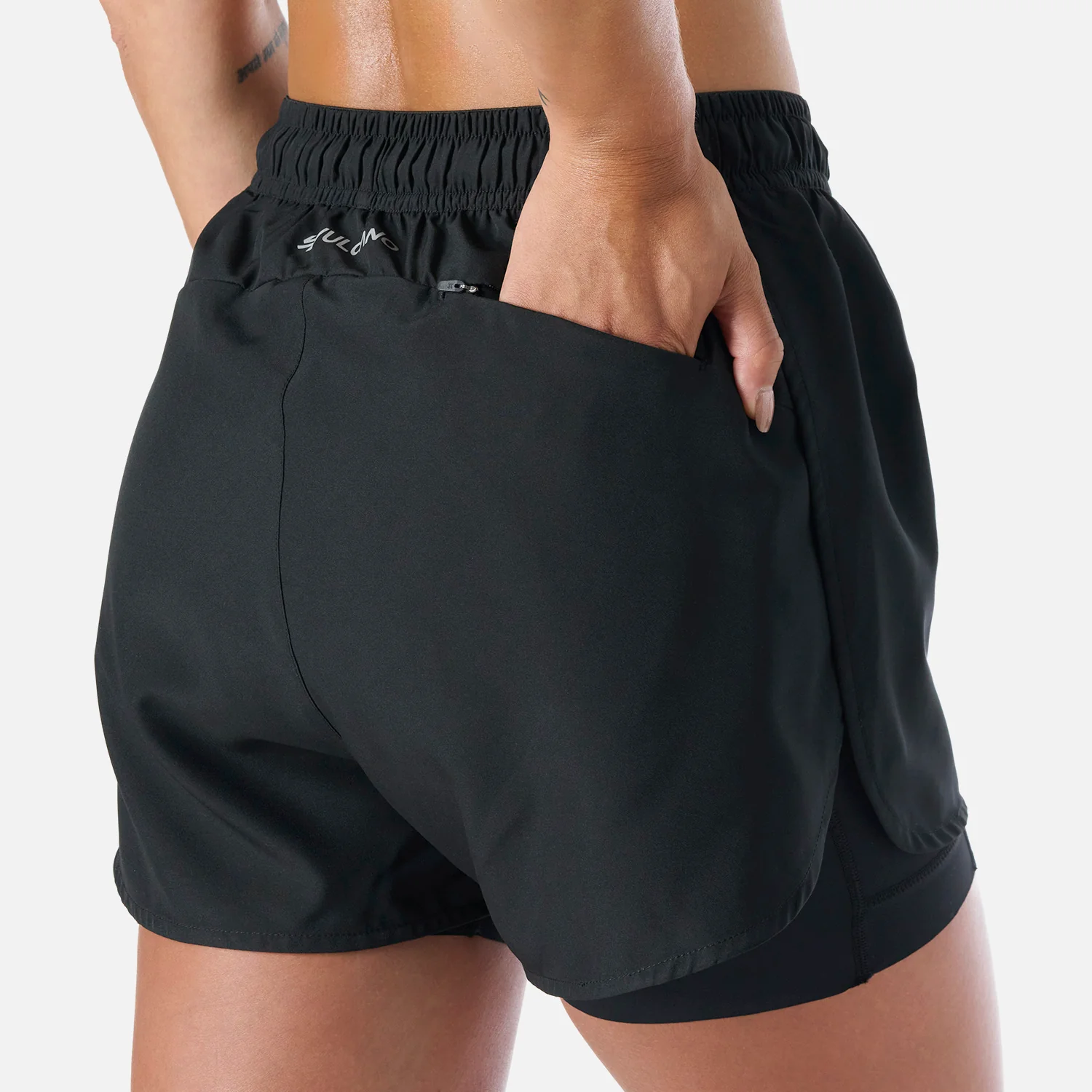 Shorts Mujer Built To Move 2-in-1 2,5" Shorts Negro Vulcano - Image 6