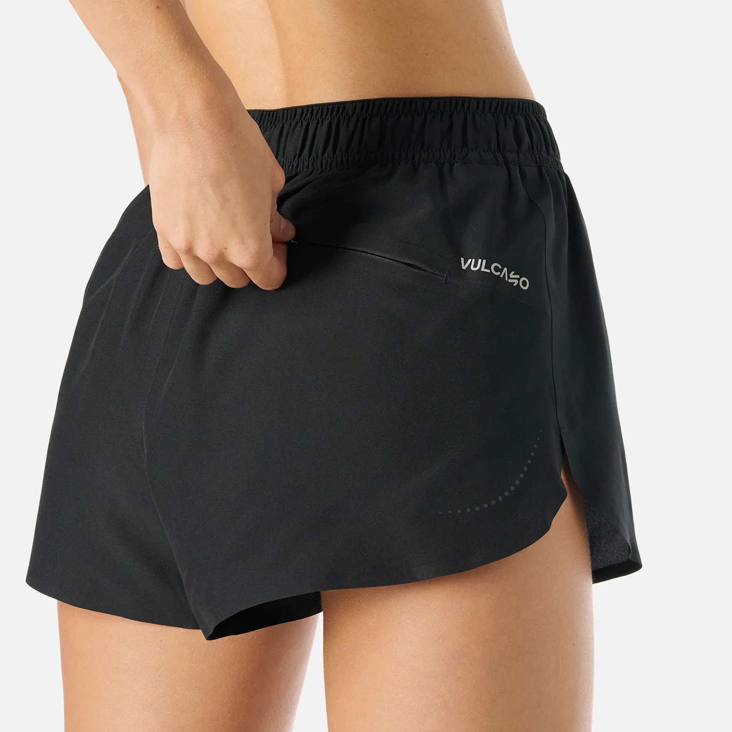 Shorts Mujer Built To Move 3" Shorts Negro Vulcano - Image 6