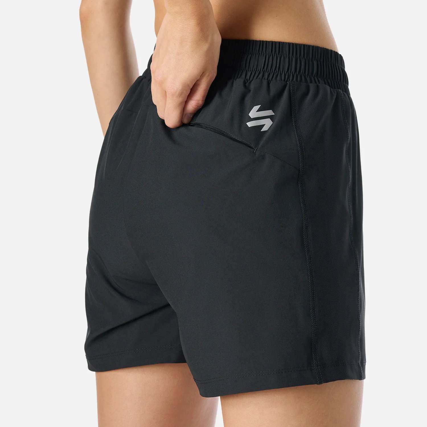 Shorts Mujer Built To Move 4" Shorts Negro Vulcano - Image 6